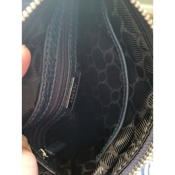 Oroton Navy Blue 8x5.5" Crossbody Bag Purse Adjustable Strap - Picture 5 of 8